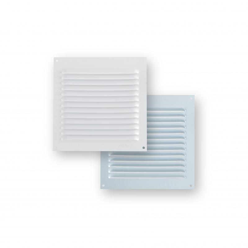 Rejilla ventilación aluminio blanco 150x150 mm espesor 0,6mm FEPRE