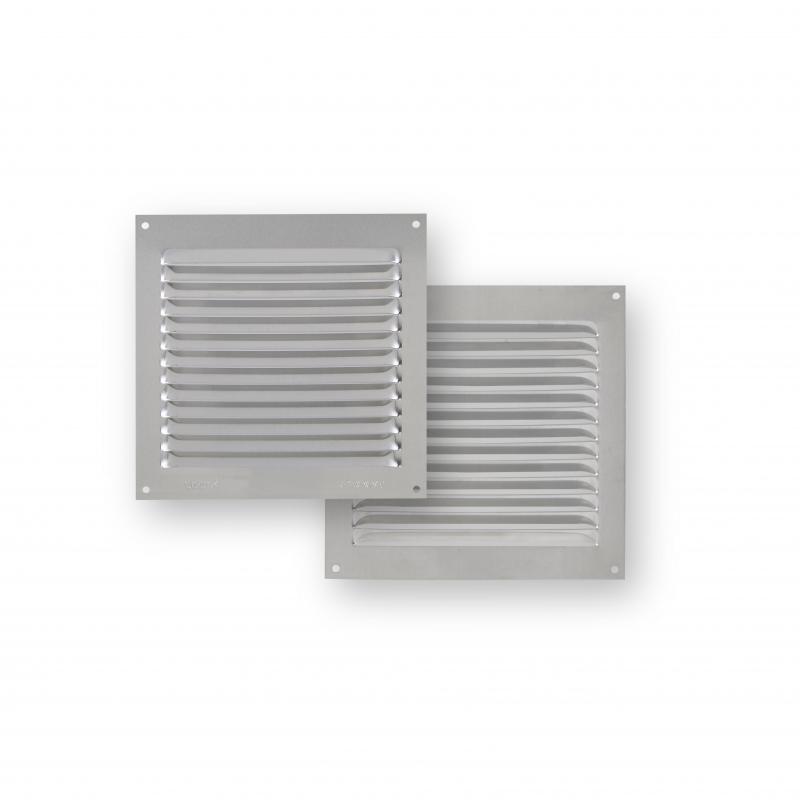 Rejilla ventilación aluminio natural 150x150 mm espesor 0,6mm FEPRE