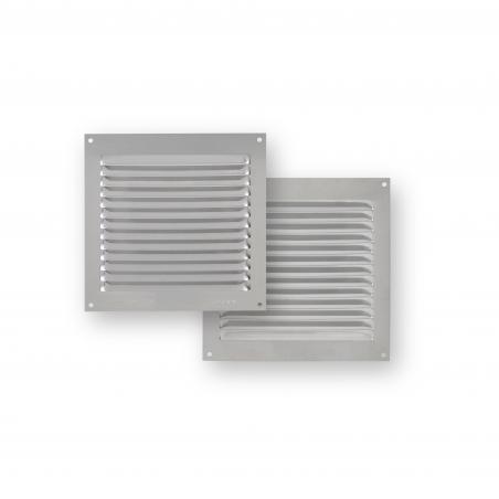 Rejilla ventilación aluminio natural 150x150 mm espesor 0,6mm FEPRE
