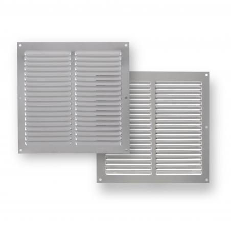 Rejilla ventilación aluminio natural 200x200 mm espesor 0,6mm FEPRE