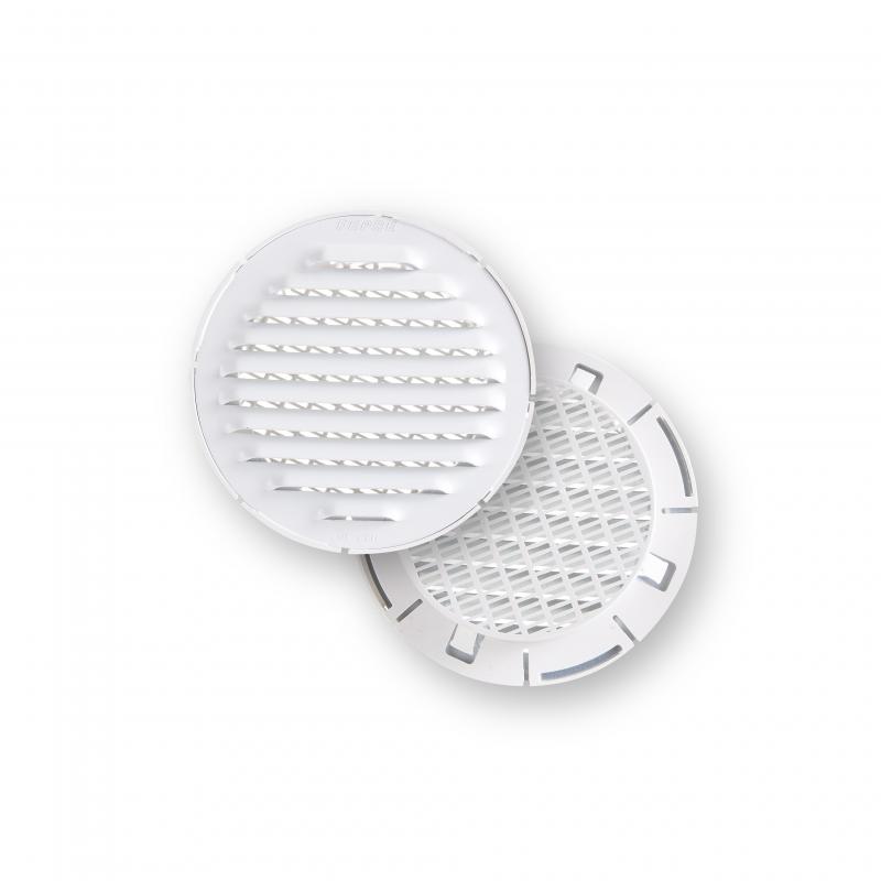 Rejilla ventilación plastico blanco ABS redonda empotrar 100mm FEPRE