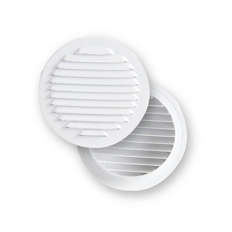 Rejilla ventilación plastico blanco ABS redonda empotrar 120mm FEPRE