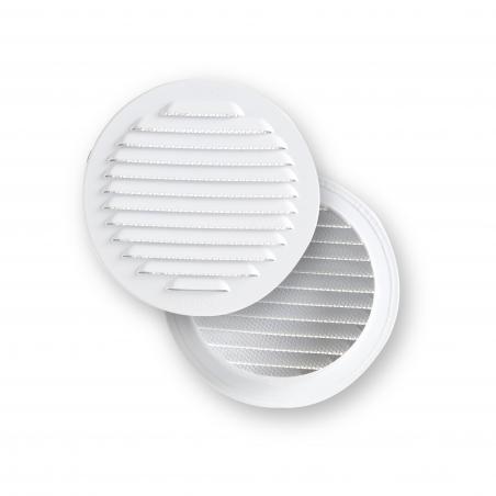 Rejilla ventilación plastico blanco ABS redonda empotrar 120mm FEPRE