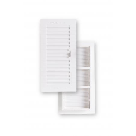 Rejilla ventilación plastico blanco ABS rectangular empotrar clipsar 133x260mm FEPRE