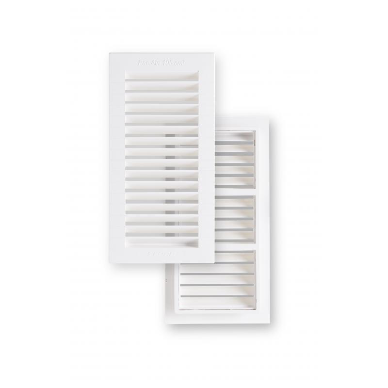 Rejilla ventilación plastico blanco ABS rectangular empotrar clipsar 140x20mm FEPRE