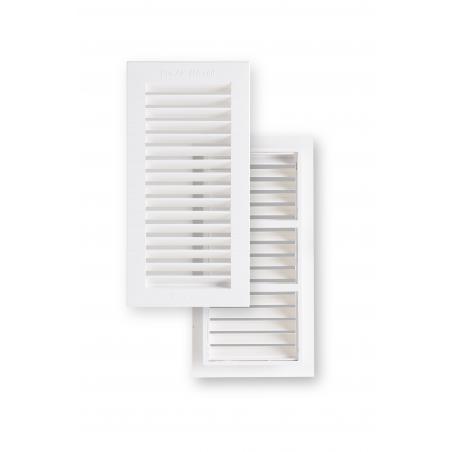 Rejilla ventilación plastico blanco ABS rectangular empotrar clipsar 140x20mm FEPRE