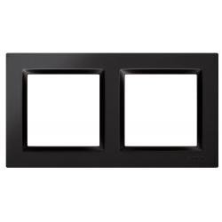 Marco interruptor empotrable doble negro serie 10 SIMON