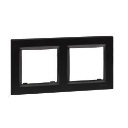Marco interruptor empotrable doble negro serie 10 SIMON