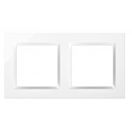 Marco interruptor empotrable doble blanco serie 10 SIMON