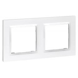 Marco interruptor empotrable doble blanco serie 10 SIMON