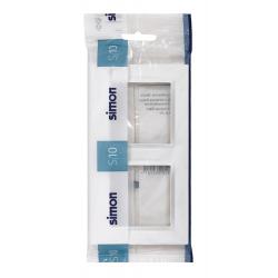 Marco interruptor empotrable doble blanco serie 10 SIMON