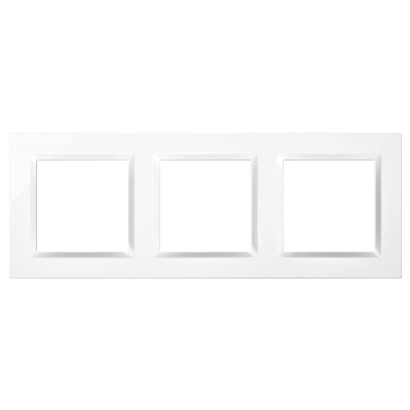 Marco interruptor empotrable triple blanco serie 10 SIMON