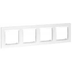 Marco interruptor empotrable cuatro elementos blanco serie 10 SIMON