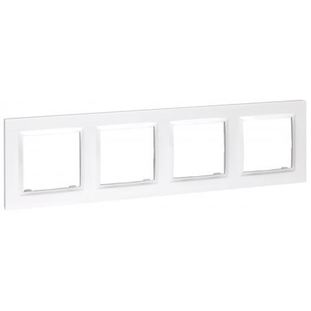 Marco interruptor empotrable cuatro elementos blanco serie 10 SIMON