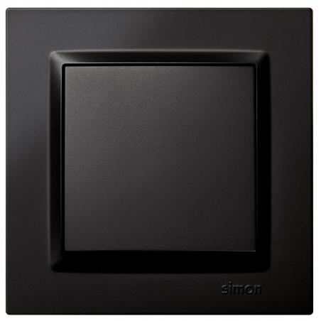 Pulsador eléctrico luz empotrar negro serie 10 SIMON