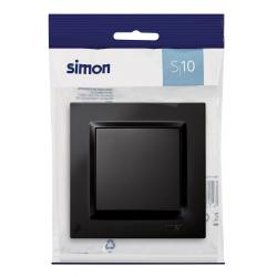 Interruptor eléctrico empotrar conmutador negro serie 10 SIMON
