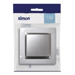 Interruptor eléctrico empotrar conmutador aluminio serie 10 SIMON