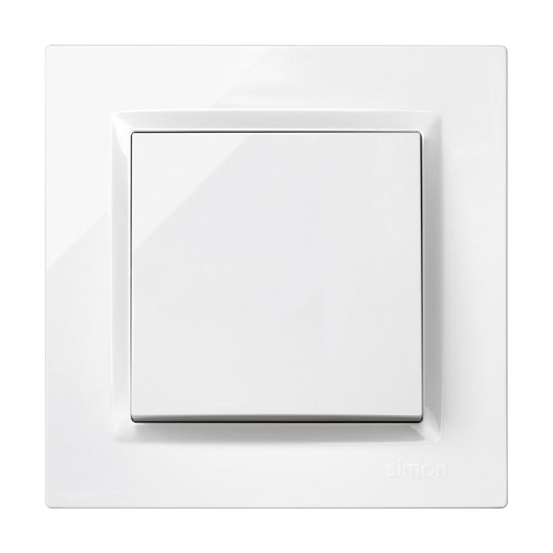 Conmutador eléctrico cruce empotrar blanco serie 10 SIMON