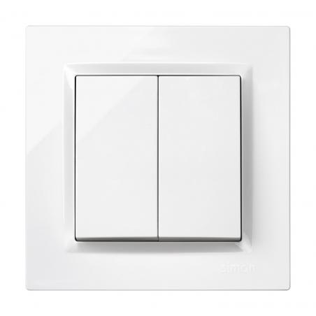 Interruptor electricidad empotrable conmutador doble blanco serie 10 SIMON
