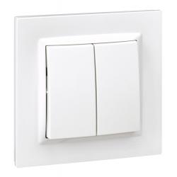Interruptor electricidad empotrable conmutador doble blanco serie 10 SIMON