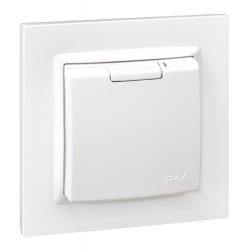 Base enchufe empotrar tapa toma tierra blanco serie 10 SIMON