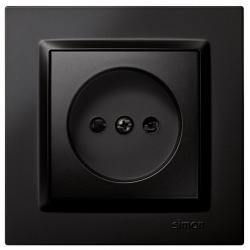 Base enchufe bipolar empotrar negro serie 10 SIMON