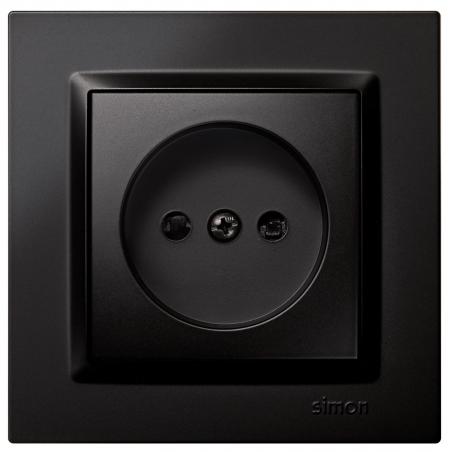 Base enchufe bipolar empotrar negro serie 10 SIMON