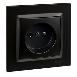 Base enchufe bipolar empotrar negro serie 10 SIMON