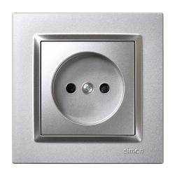 Base enchufe bipolar empotrar aluminio serie 10 SIMON