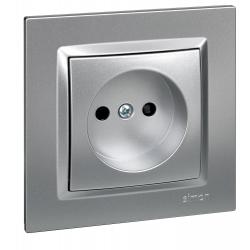 Base enchufe bipolar empotrar aluminio serie 10 SIMON