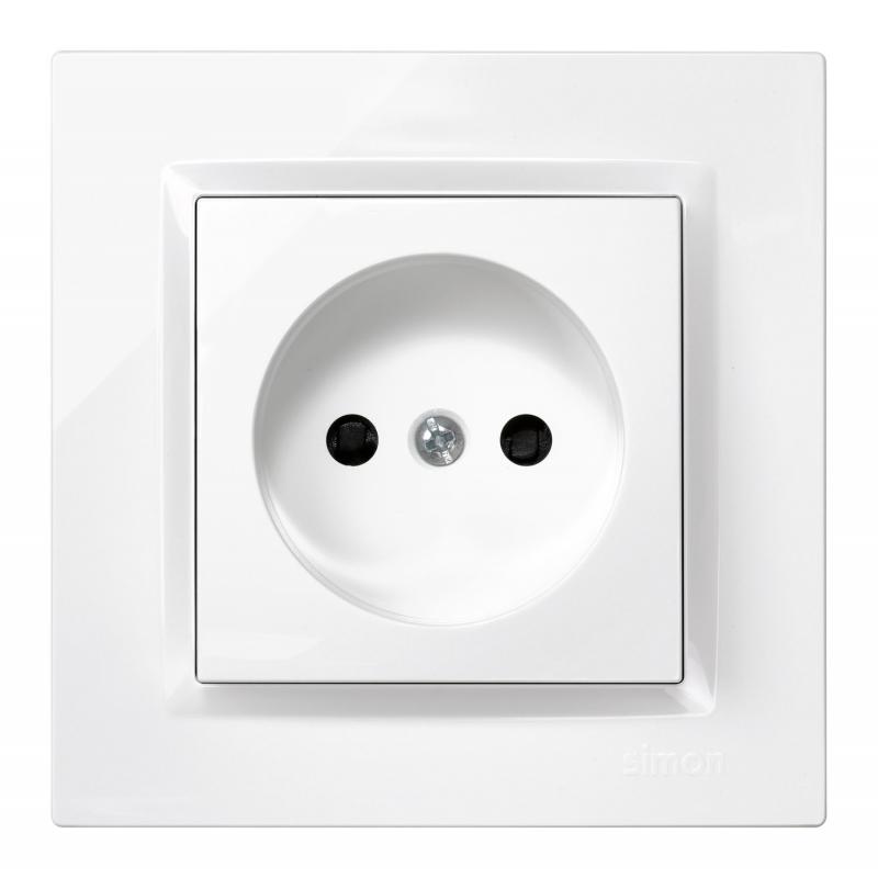 Base enchufe bipolar empotrar blanco serie 10 SIMON