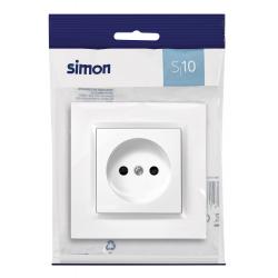 Base enchufe bipolar empotrar blanco serie 10 SIMON
