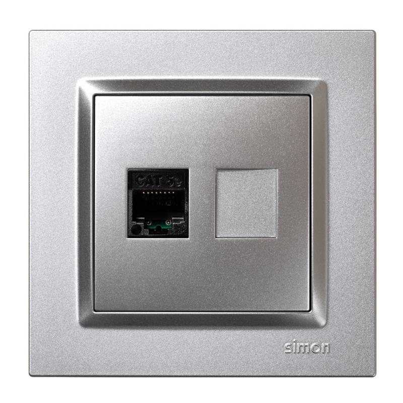 Base telefono empotrar aluminio serie 10 SIMON