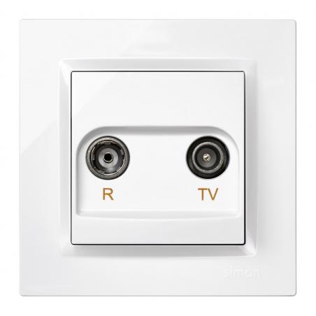 Base final antena 2 tomas empotrar blanco serie 10 SIMON