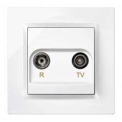 Base intermedia antena 2 tomas empotrar blanco serie 10 SIMON