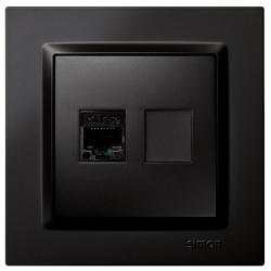 Base empotrar ethernet RJ45 negro serie 10 SIMON