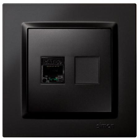 Base empotrar ethernet RJ45 negro serie 10 SIMON