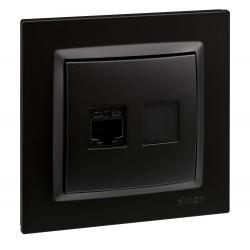 Base empotrar ethernet RJ45 negro serie 10 SIMON