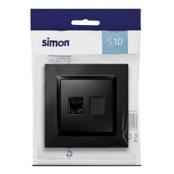 Base empotrar ethernet RJ45 negro serie 10 SIMON