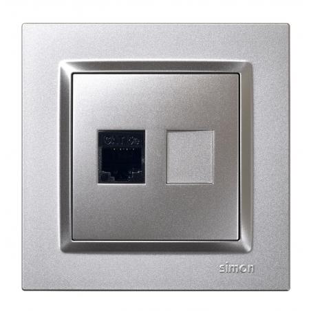 Base empotrar ethernet RJ45 aluminio serie 10 SIMON