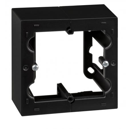 Caja eléctrica mecanismos superficie negro serie 10 SIMON