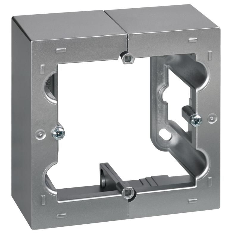 Caja eléctrica mecanismos superficie aluminio serie 10 SIMON