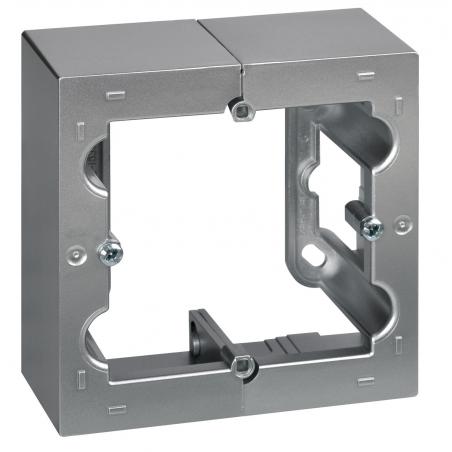 Caja eléctrica mecanismos superficie aluminio serie 10 SIMON