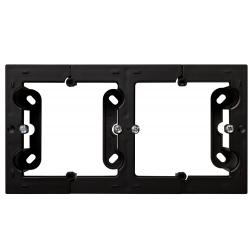 Caja eléctrica mecanismos doble superficie negro serie 10 SIMON