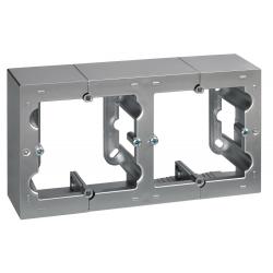 Caja eléctrica mecanismos doble superficie aluminio serie 10 SIMON