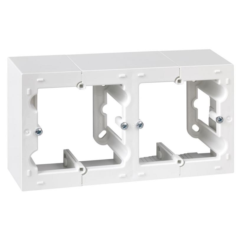 Caja eléctrica mecanismos doble superficie blanco serie 10 SIMON
