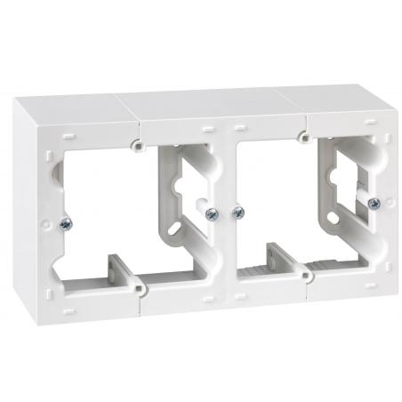Caja eléctrica mecanismos doble superficie blanco serie 10 SIMON