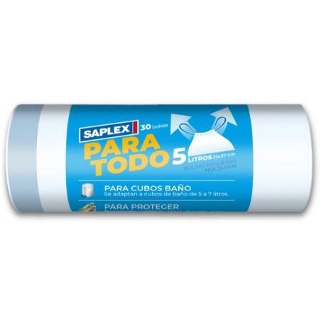 Bolsa basura 5lt multicapa azul SAPLEX