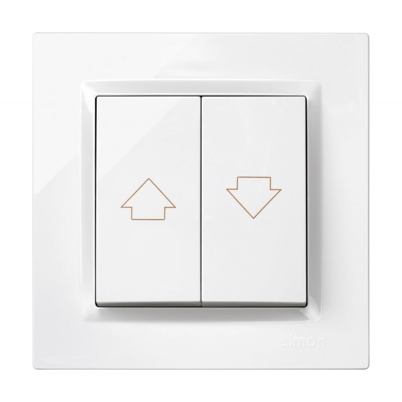 Pulsador persinanas 840x840 mm 230v blanco serie 10 SIMON