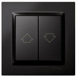 Pulsador persinanas 840x840 mm 230v negro serie 10 SIMON